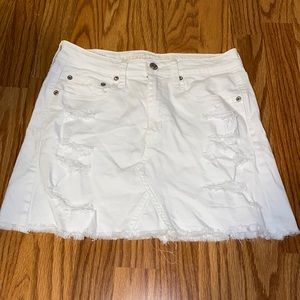 White skirt with rips